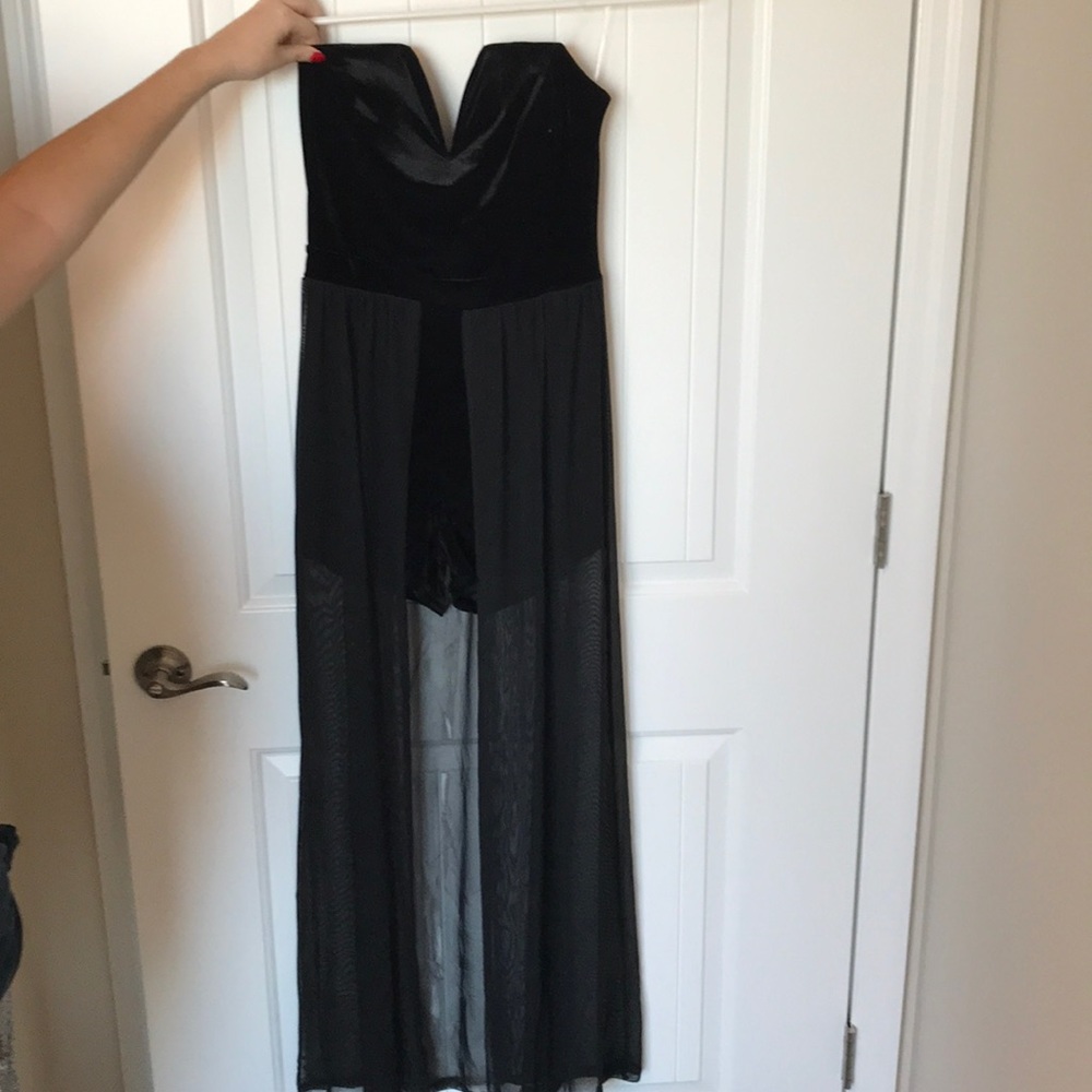 Charlotte Russe velvet jumpsuit